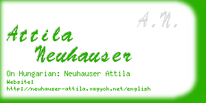 attila neuhauser business card